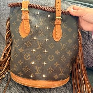 Louis Vuitton Monogram Brown Fringe Shoulder Bag